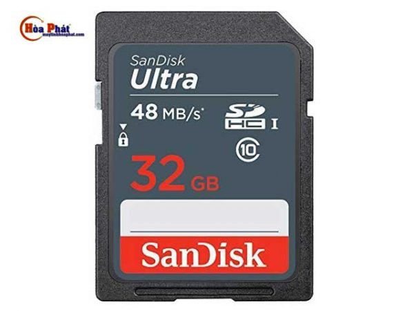 Thẻ nhớ SD Sandisk 32Gb Class 10 Read 48MB/s