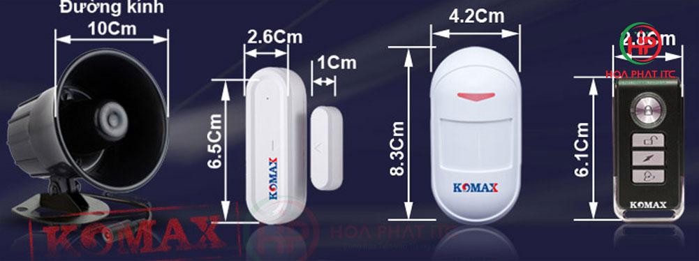 trung tam chong trom komax km t60 - Bộ chống trộm trung tâm Komax KM-T60