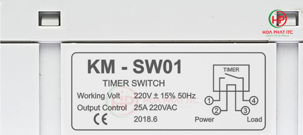 mat sau cong tac hen gio cong suat lon komax km sw01 - Công tắc hẹn giờ công suất lớn Komax KM-SW01 5000w