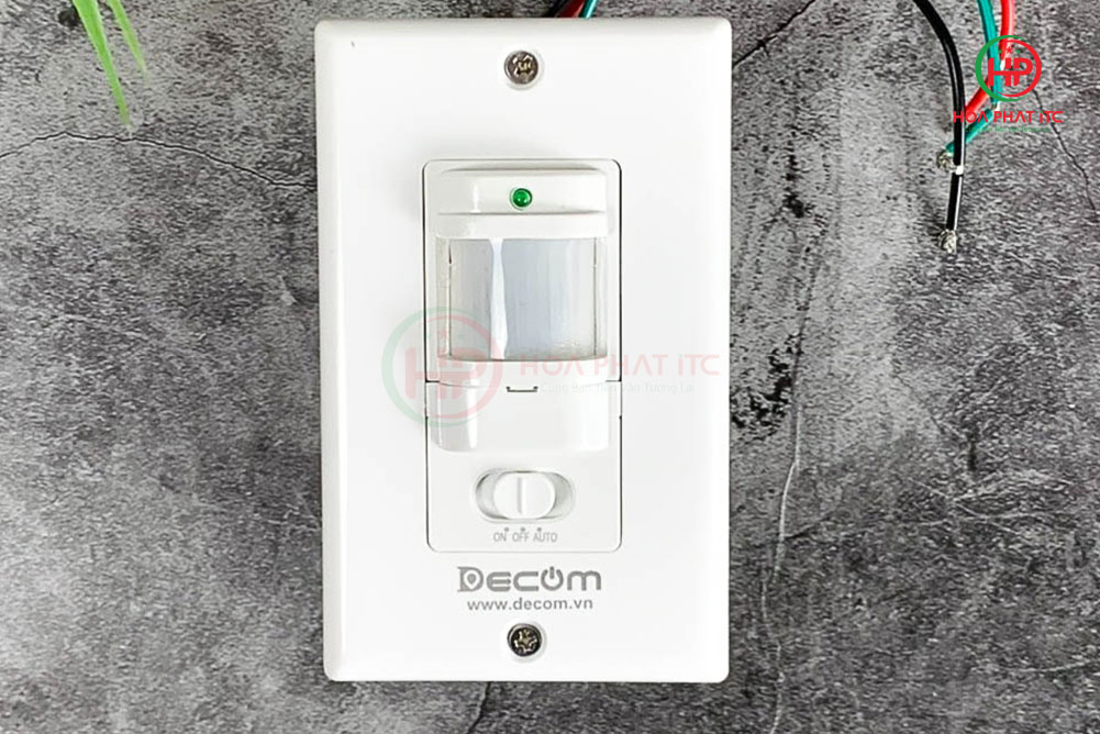 mat truoc mat cam bien gan tuong decom dc 03c - Công tắc cảm ứng chuyển động gắn tường Decom DC-03C