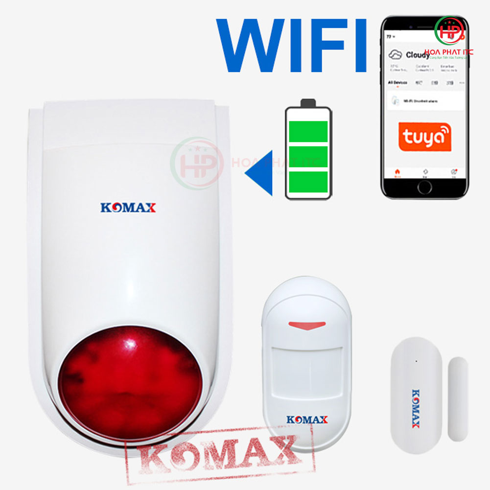 bo chong trom khong day wifi komax km t80w - Bộ chống trộm không dây kết nối wifi Komax KM-T80W