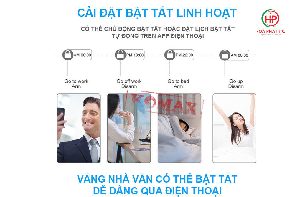 bo chong trom komax km t80w 03 - Bộ chống trộm không dây kết nối wifi Komax KM-T80W