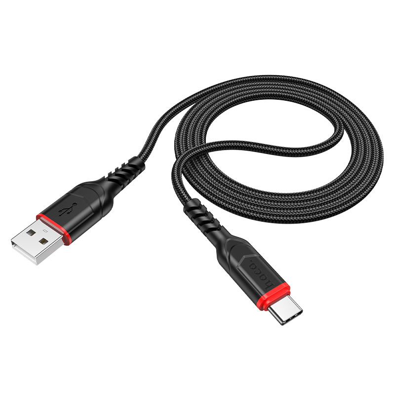 hoco x59 victory charging data cable for type c wire 1 - Dây Cáp sạc nhanh 2.4A Hoco X59 Cổng USB/Iphone USB/Type-C USB/ Micro Dây bọc dù chống rối siêu bền