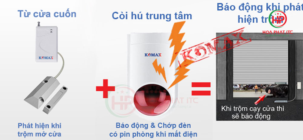 bo chong trom cua cuon - Bộ chống trộm cửa cuốn Komax KM-T80CR