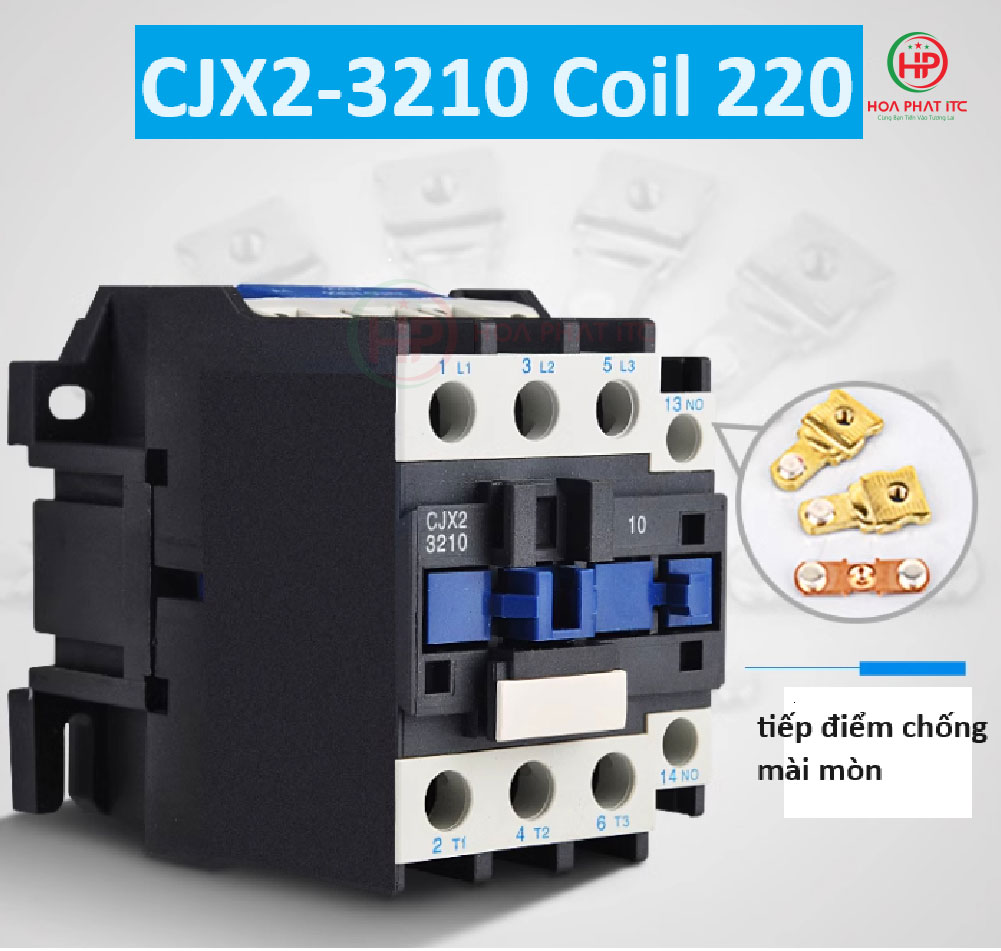 khoi dong tu cjx2 3210 05 - Khởi động từ/Contactor CJX2 công suất lớn 220V