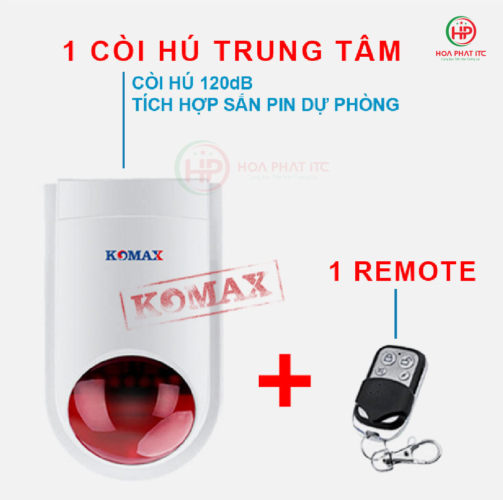 tron bo coi bao dong khong day Komax KM T80BR 01 - Còi báo động không dây Komax KM-T80BR