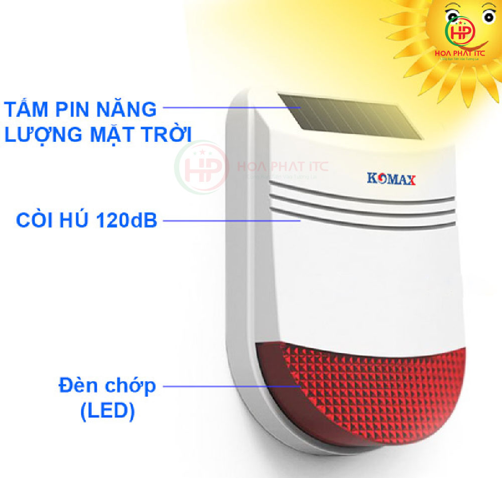 coi hu nang luong mat troi KM 80S  - Còi hú năng lượng mặt trời KM-80S