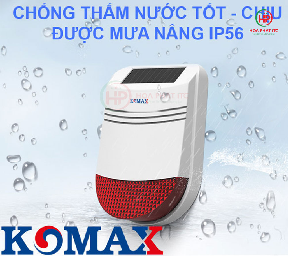 coi hu nang luong mat troi KM 80S chong nuoc  - Còi hú năng lượng mặt trời KM-80S