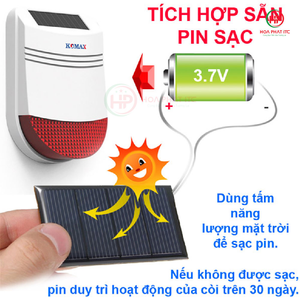 coi hu nang luong mat troi km 80s - Còi hú năng lượng mặt trời KM-80S