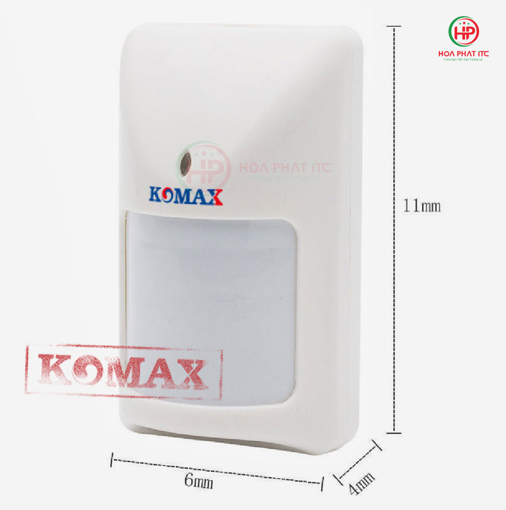 kich thuoc mat hong ngoai co day komax KM P300D mat truoc - Mắt hồng ngoại có dây komax KM-P300D