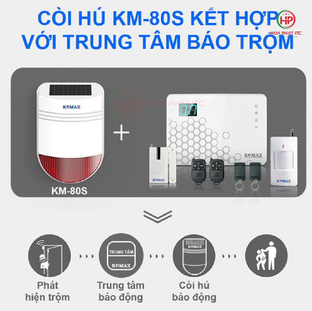 km 80s vua la bo trung tam 01 - Còi hú năng lượng mặt trời KM-80S