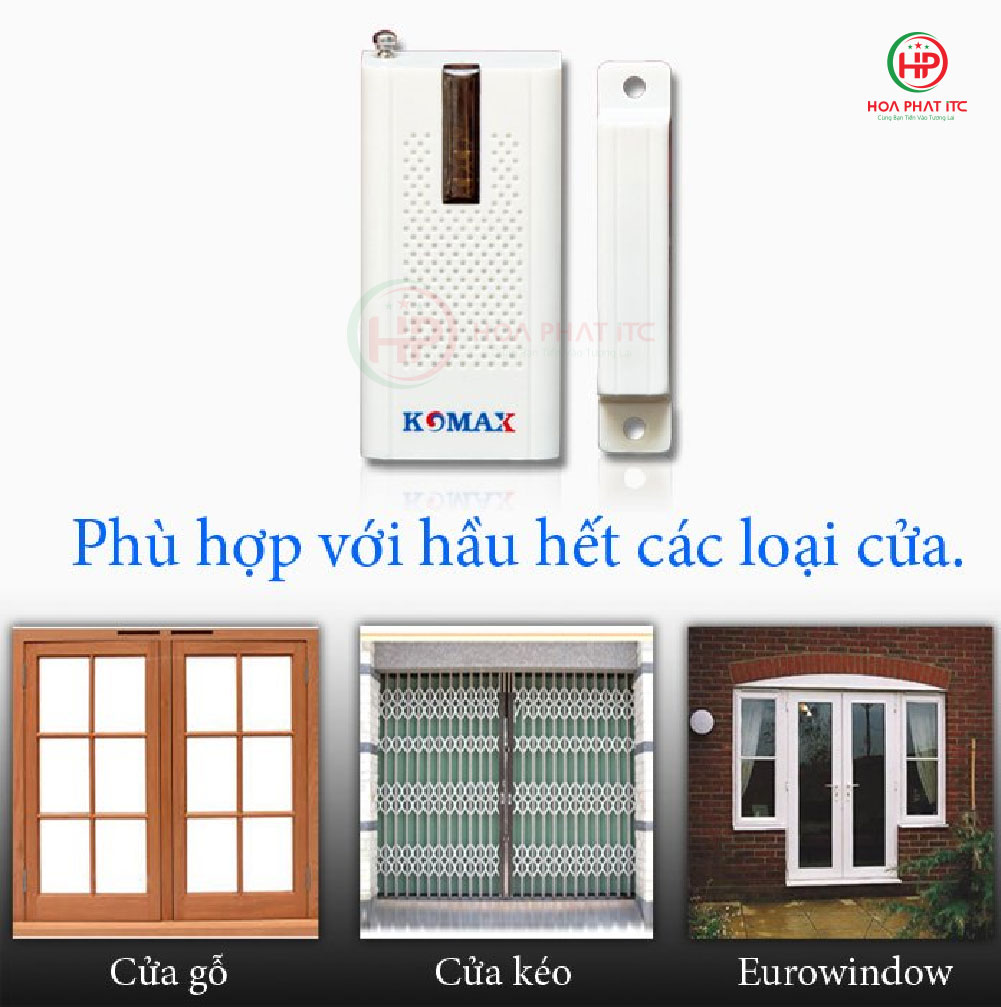 tu gan cua khong day Komax KM D21 su dung cho moi loai cua - Từ gắn cửa không dây cao cấp Komax KM-D21