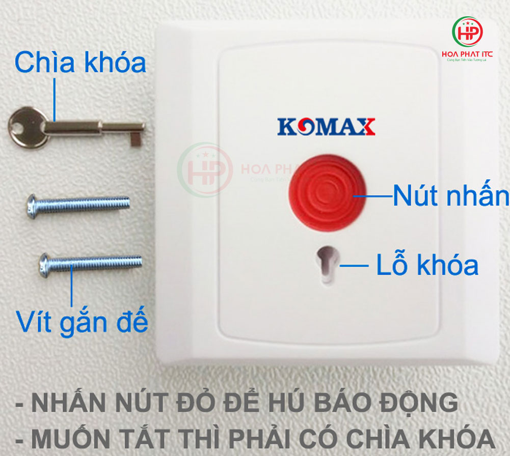 bo san phan nut an khan cap km r80 - Nút ấn khẩn cấp có dây Komax KM-R80