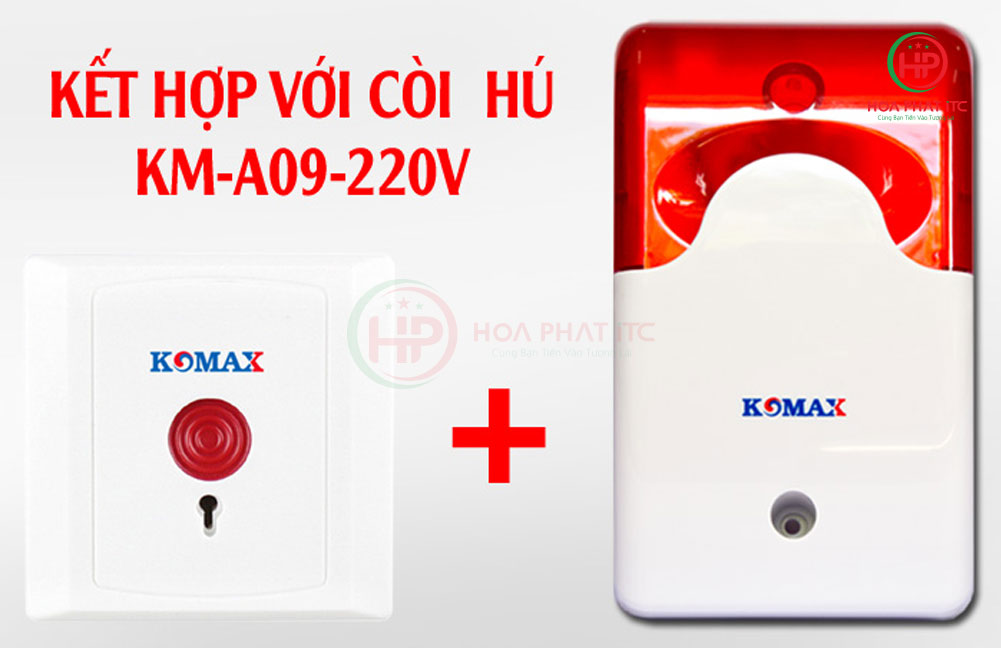 komax km r80 ket hop voi nhieu loai coi hu - Nút ấn khẩn cấp có dây Komax KM-R80