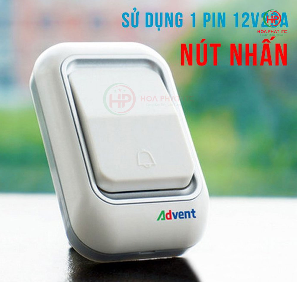 Chuông cửa không dây dùng pin ADVENT E-681P Chuong cua khong day dung pin ADVENT E 681P 02 - Chuông cửa không dây dùng pin ADVENT E-681P