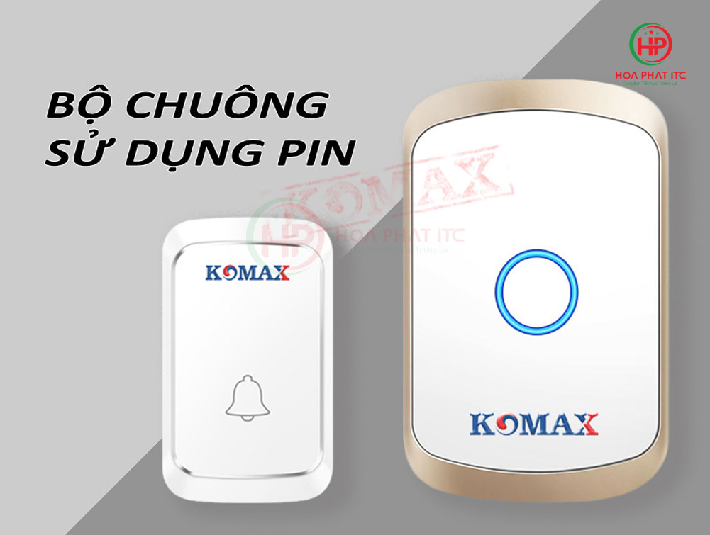 Chuông cửa không dây dùng pin Komax DB10 Chuong cua khong day dung pin Komax DB10 01 - Chuông cửa không dây dùng pin Komax DB10