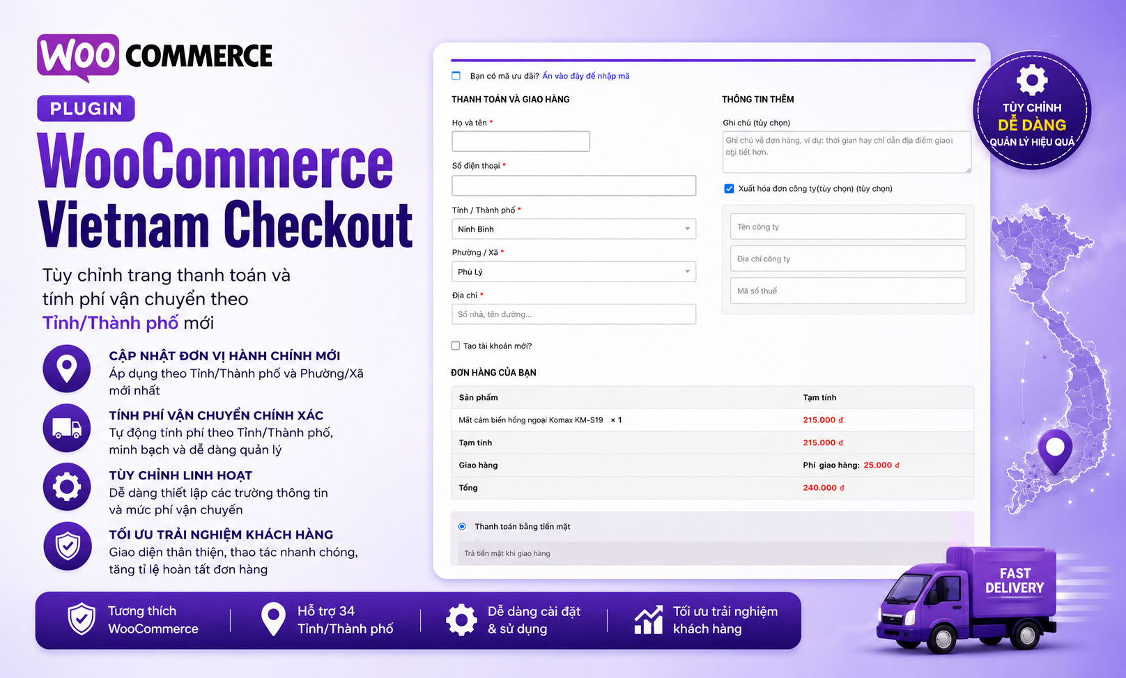 01-Plugin-WooCommerce-Vietnam-Checkout-–-Tuy-chinh-trang-thanh-toan-va-tinh-phi-van-chuyen-theo-TinhThanh-pho-moi